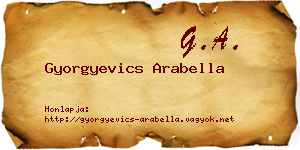 Gyorgyevics Arabella névjegykártya